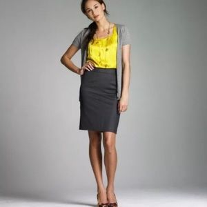 J Crew Charcoal Wool Pencil Skirt